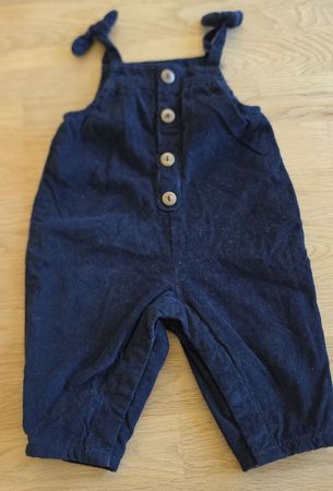 Baby Latzhose Gr. 68 (8 kg) dunkelblau Cord neuwertig