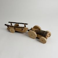 Vintage Holz-Traktor mit Anhänger – Felix Matile (Steckborn)