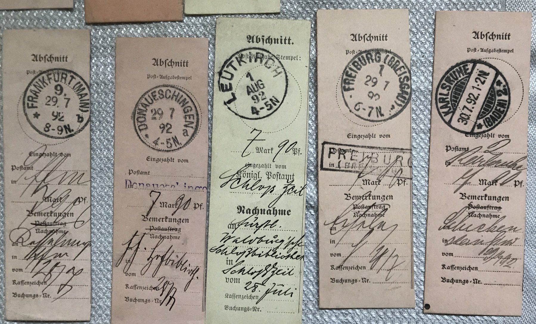 Tutti i francobolli: ABSCHNITTE COUPON DEUTSCHLAND & SCHWEIZ 1890-1892 – Usato da Ostermundigen venduto da Kari1937 3