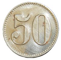 Jeton Konsum Genossenschaft Burgdorf * 50 Rappen um 1950