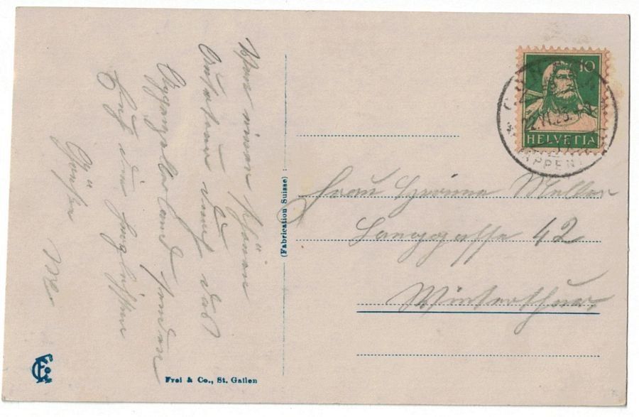 Cartoline postali: Gonten, gelaufen 1925 – Usato da Frauenfeld venduto da POML 1