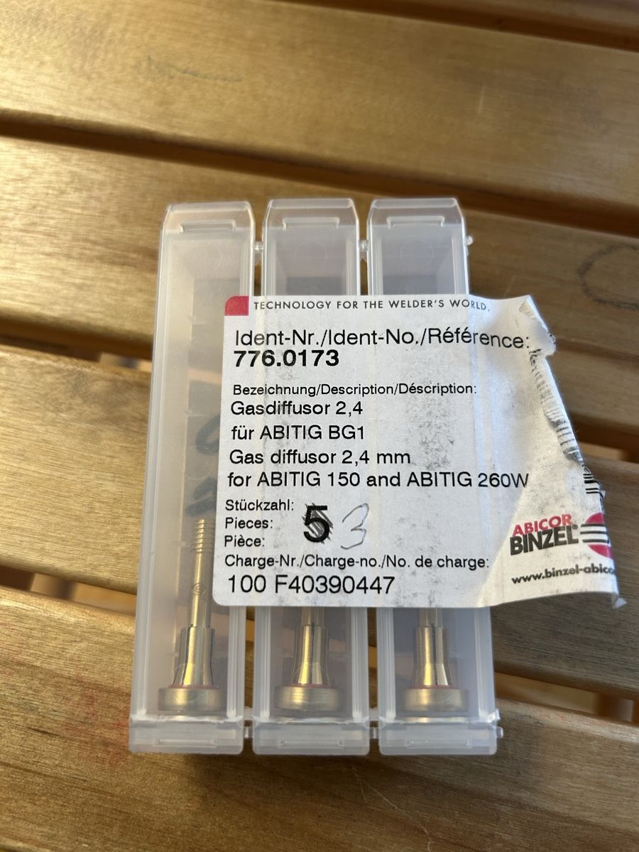 Saldatori: Binzel Brenner Gasdiffusor 2.4 WIG – Nuovo e nell'imballaggio originale da Rümlang venduto da Zone24 2
