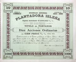 SA Plantadora Islena, Buenos Aires - 1930