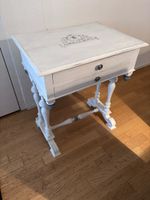 Antiktisch Schubladentisch Weiss Vintage Landhaus 2 Schublad