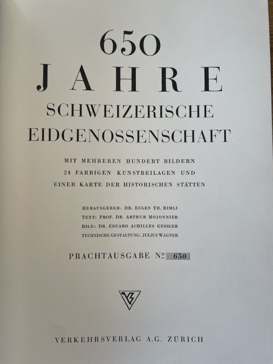 Libri: Nr 650 - 650 Jahre Schweizerische Eidgenossenschaft – Usato da Thun venduto da stu_rcm7 2