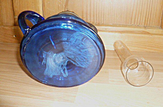 Lampade: Antike, blaue Petrollampe kompl. – Usato da Effretikon venduto da Heimstudio 7
