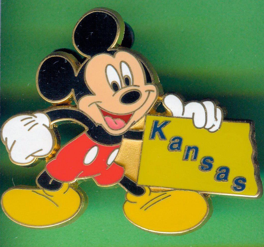 Disney Placchette & Badge: DISNEY  Mickey Maus  KANSAS – Usato da Winterthur venduto da Sammleroase