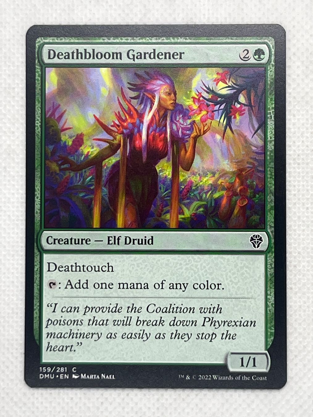 Magic The Gathering Sammelbilder & Trading cards: MTG Deathbloom Gardener DMU 159 Englisch Common – Gebraucht aus Hinterkappelen von Kim1992