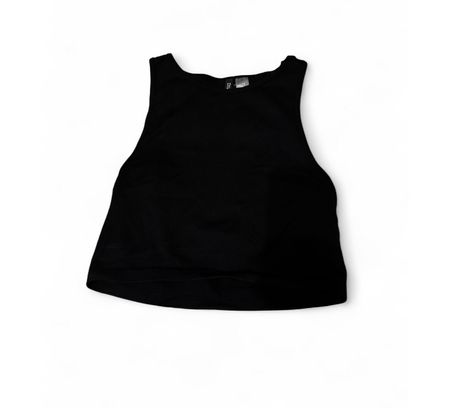 H&M Crop Top schwarz ärmellos
