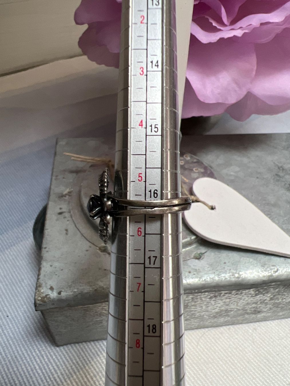 Anelli: Schöner Ring 800 mit Granat – Usato da Seon venduto da Sunny-Schmuck78 4