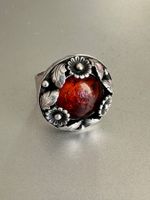Vintage 925 Silver Amber Ring, N.E. From: 54