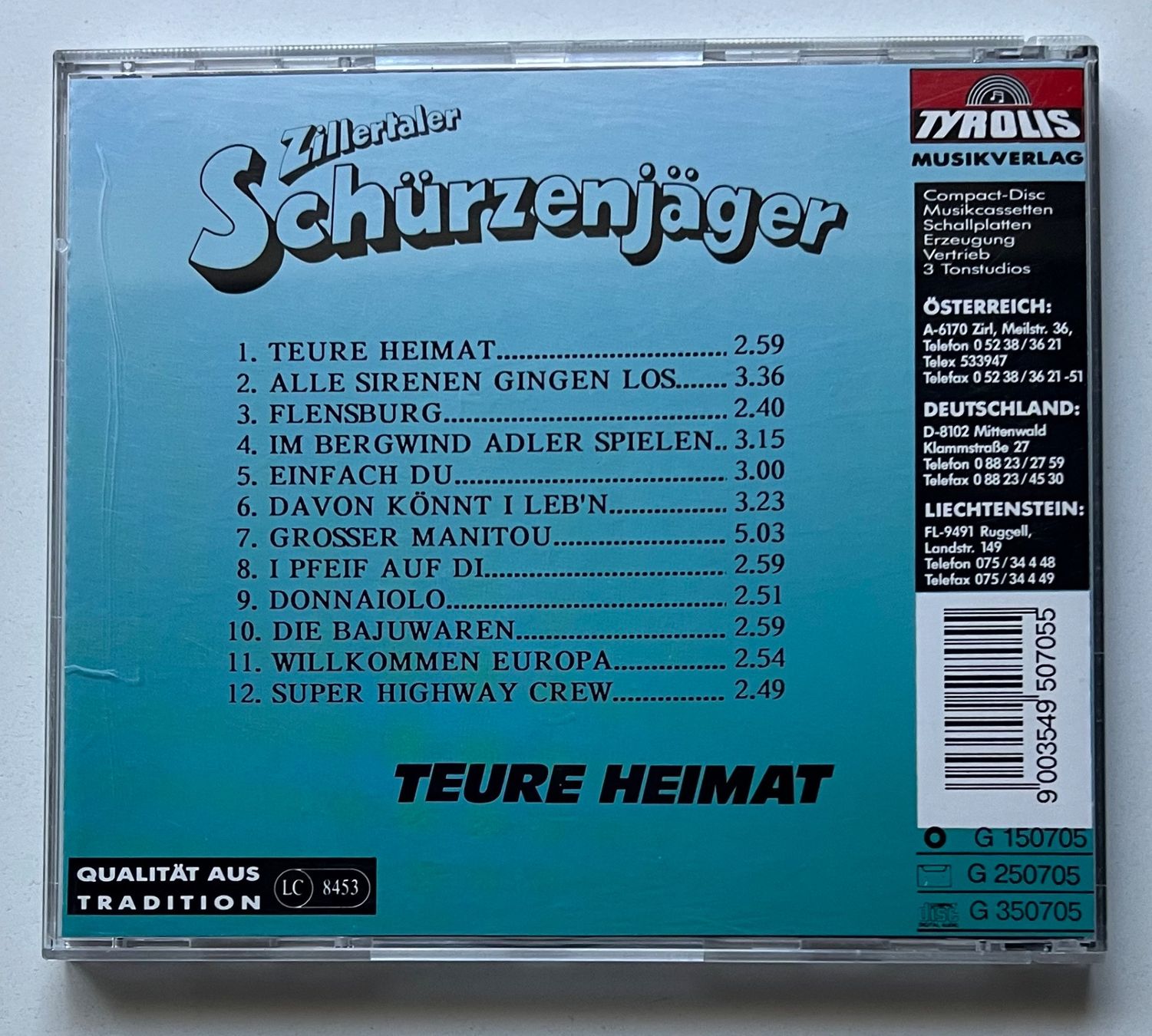 CDs: Zillertaler Schürzenjäger / Teure Heimat – Gebraucht aus Näfels von rottabi 1