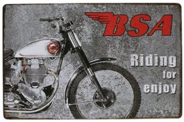 Rusty Blechschild-BSA-RIDING FOR ENJOY