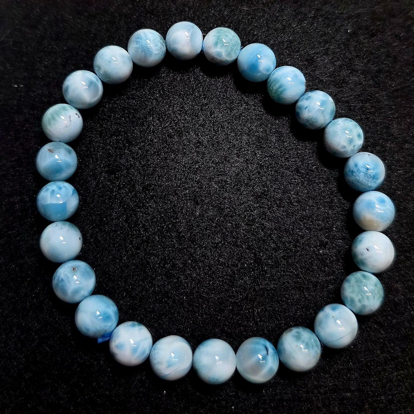 Minerali & Pietre curative: Larimar Armband C 8.2mm – Nuovo e nell'imballaggio originale da Matzingen venduto da Shay_Crystalz
