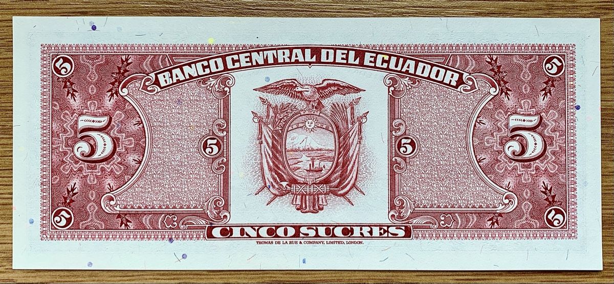 Banknoten: 5 Sucres Ecuador 1988!!! UNC!!! – Neu (gemäss Beschreibung) aus Oberentfelden von NunoLouro 1