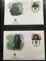 Laos 1994 Satz WWF Malaienbär illustrierte Ersttagsbriefe