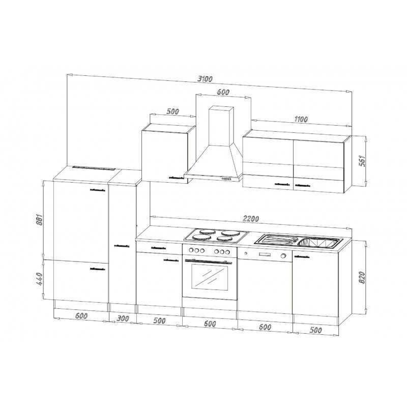 Cucine complete: 263 Küchenzeile Küchenblock 310cm E/S/S - Küche Einbauküche – Nuovo e nell'imballaggio originale da Wallenwil venduto da toesstalvertrieb 6