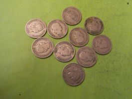Schweiz ab 1881, Konvolut alte 10-Räppler