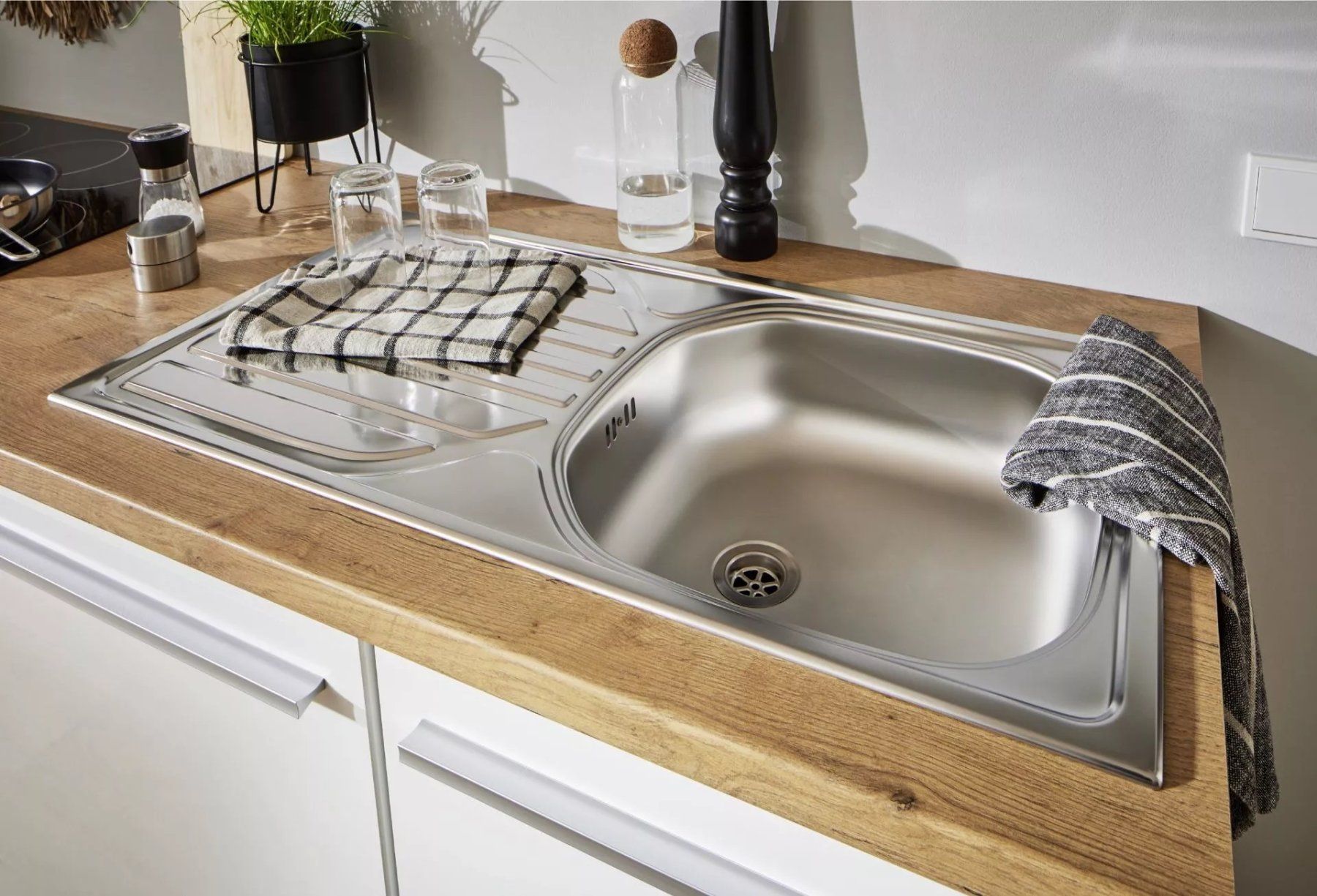Cucine complete: 916 - Inselküche Einbauküche Eiche/Weiss Hilde 310cm – Nuovo e nell'imballaggio originale da Wallenwil venduto da toesstalvertrieb 6