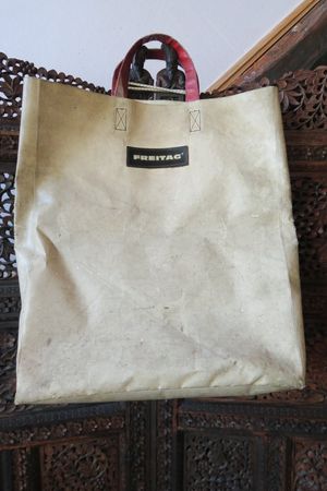 Tasche FREITAG Miami F52, weiss /creme USED-Look