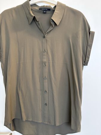 Comma Bluse, Khaki, Grösse 34, Top Zustand für den Sommer