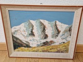 Gemälde Berglandschaft signiert Fuchs mit Rahmen