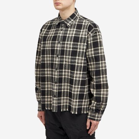 Hemi Oversized-Hemd in Schwarz-Weiß-Karo von John Elliot