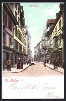 AK St. Gallen, Multergasse, 1903