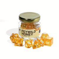 Honey Transparent Golden Dice Dungeons and Dragons dnd