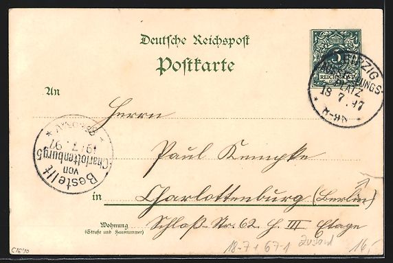 Cancelleria postale: Litho Leipzig, Sächsisch-Thüringische  – Usato da Berlin venduto da bartko-reher 1