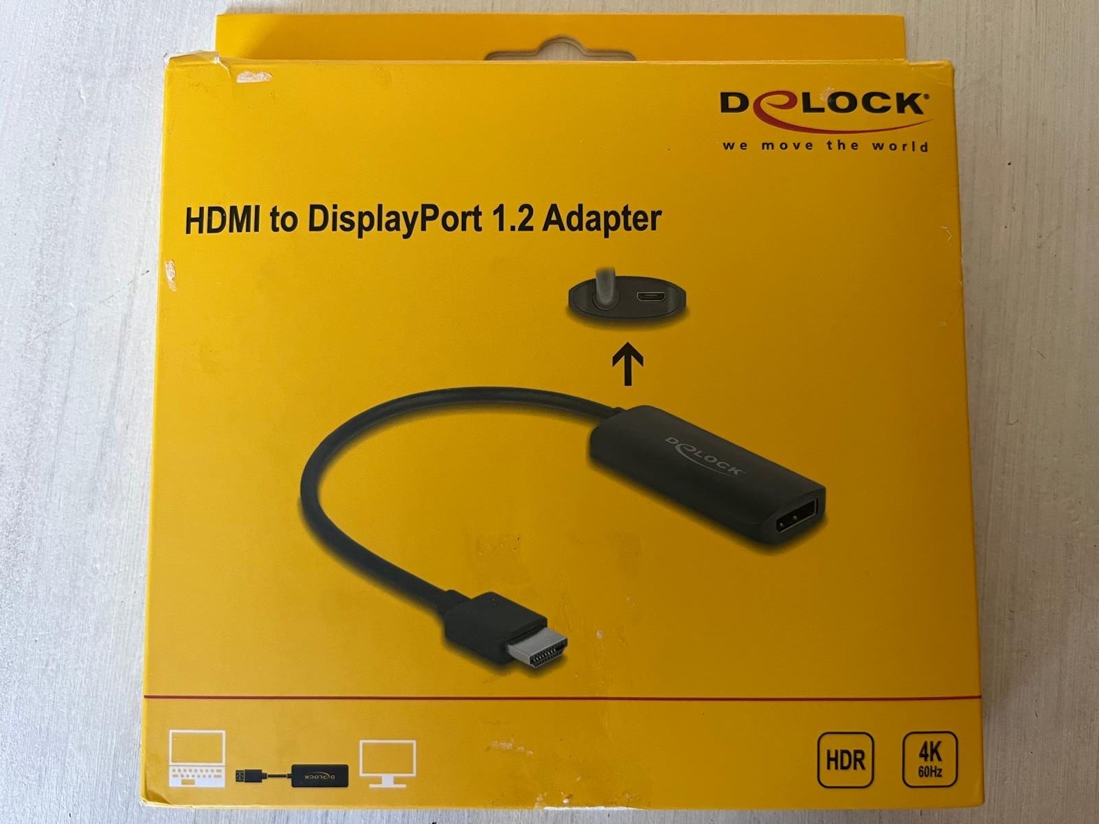 Unità & Adattatore: Delock HDMI zu DisplayPort 1.2 Adapter 4K neu – Nuovo e nell'imballaggio originale da Tafers venduto da JP911 3