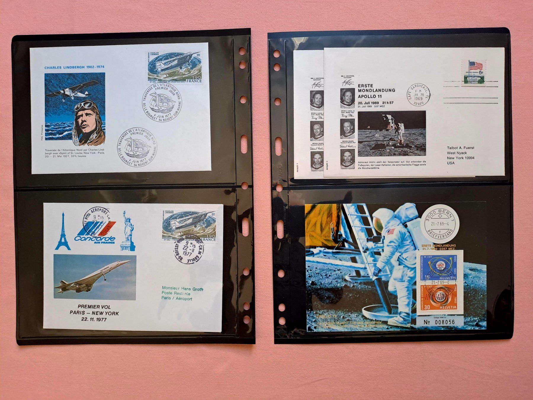 Tutti i francobolli: hübsche Sammlung Flugbriefe USA 1969 - 1977 – Usato da Ostermundigen venduto da pedru8 1