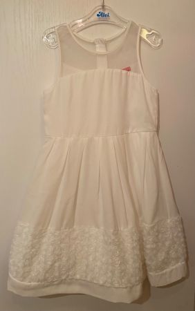 Weisses Kleid für Mädchen von René Derhy, 134 - 140