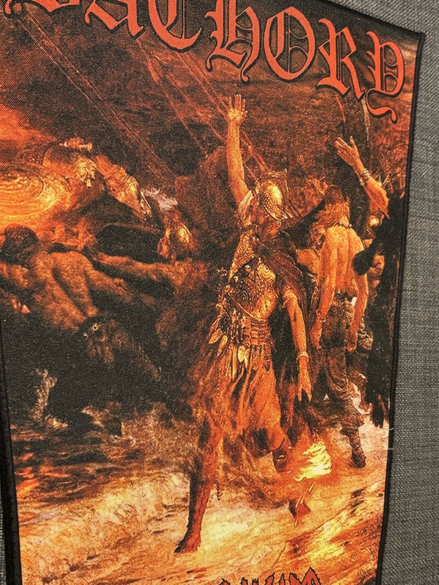 Toppe: BATHORY Hammerheart Back Patch Black Metal Viking Metal – Usato da Egg b. Zürich venduto da superman1975 1