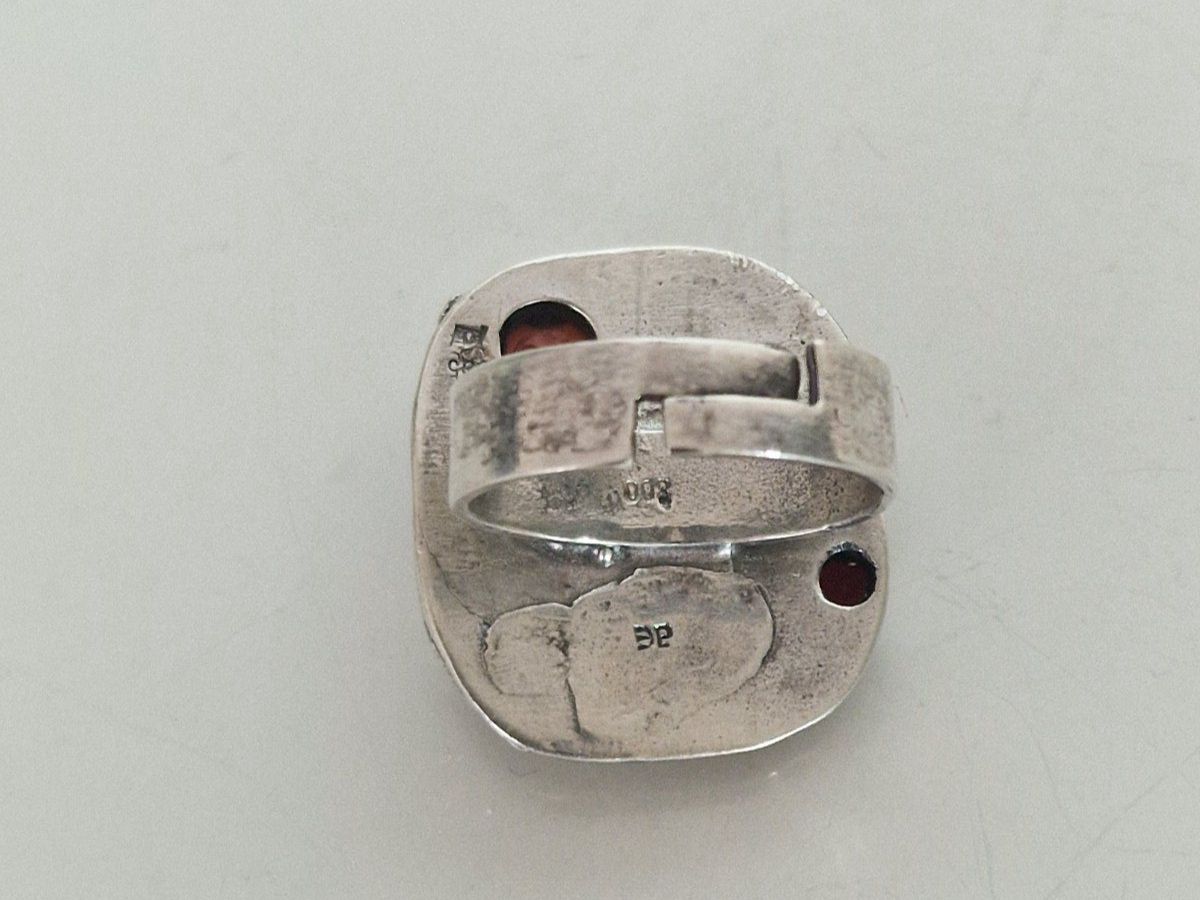 Anelli: Silberring Rubin Mondstein Unikat – Usato da Birr venduto da sen_8djr 8