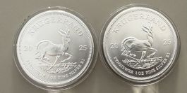 2 x 1 oz Silber Krügerrand 2025 – Südafrika