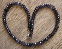 NEU: iolith Kette Collier Wassersaphir mit Edelstahl
