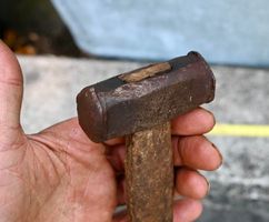 antiker Schmiede Schlosser  HAMMER  handgeschmiedet L 31.5cm