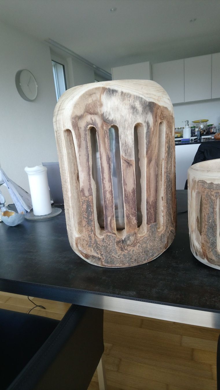 Lampade & Luci: Windlicht aus Holz. Gross und Neu – Nuovo e nell'imballaggio originale da Boll venduto da frauweber