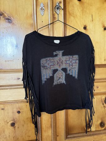 Ralph Lauren T-Shirt mit Fransen, Grösse S