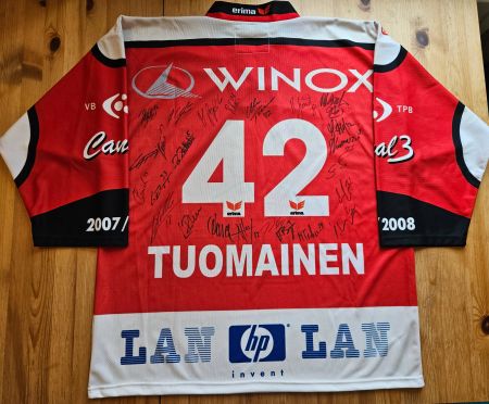 EHC Biel Trikot #42 Tuomainen signed Grösse XL Bienne Hockey