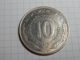 Jugoslawien 10 Dinar, 1978