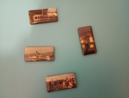 4 Magnete mit Sujets von Zürich - Souvenir Magnete!