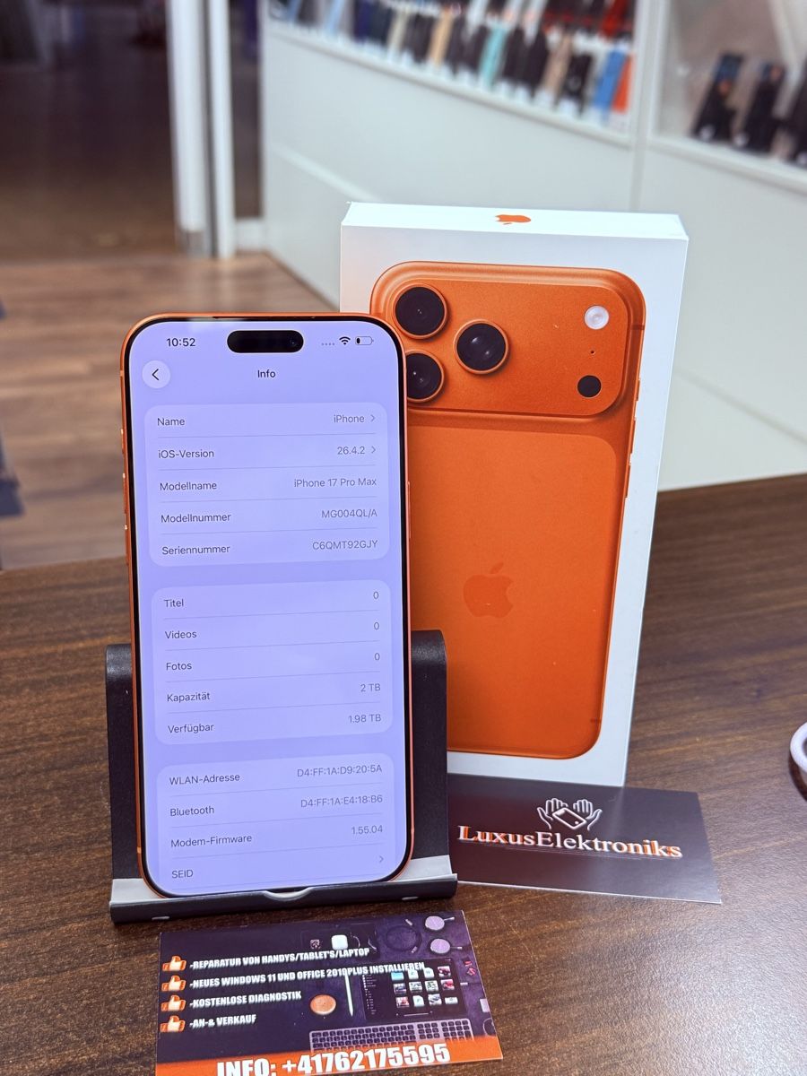 Apple Telefoni cellulari / Smartphones: iPhone 17 pro Max 2Tb Orange  – Usato da Uster venduto da jca_pr9r