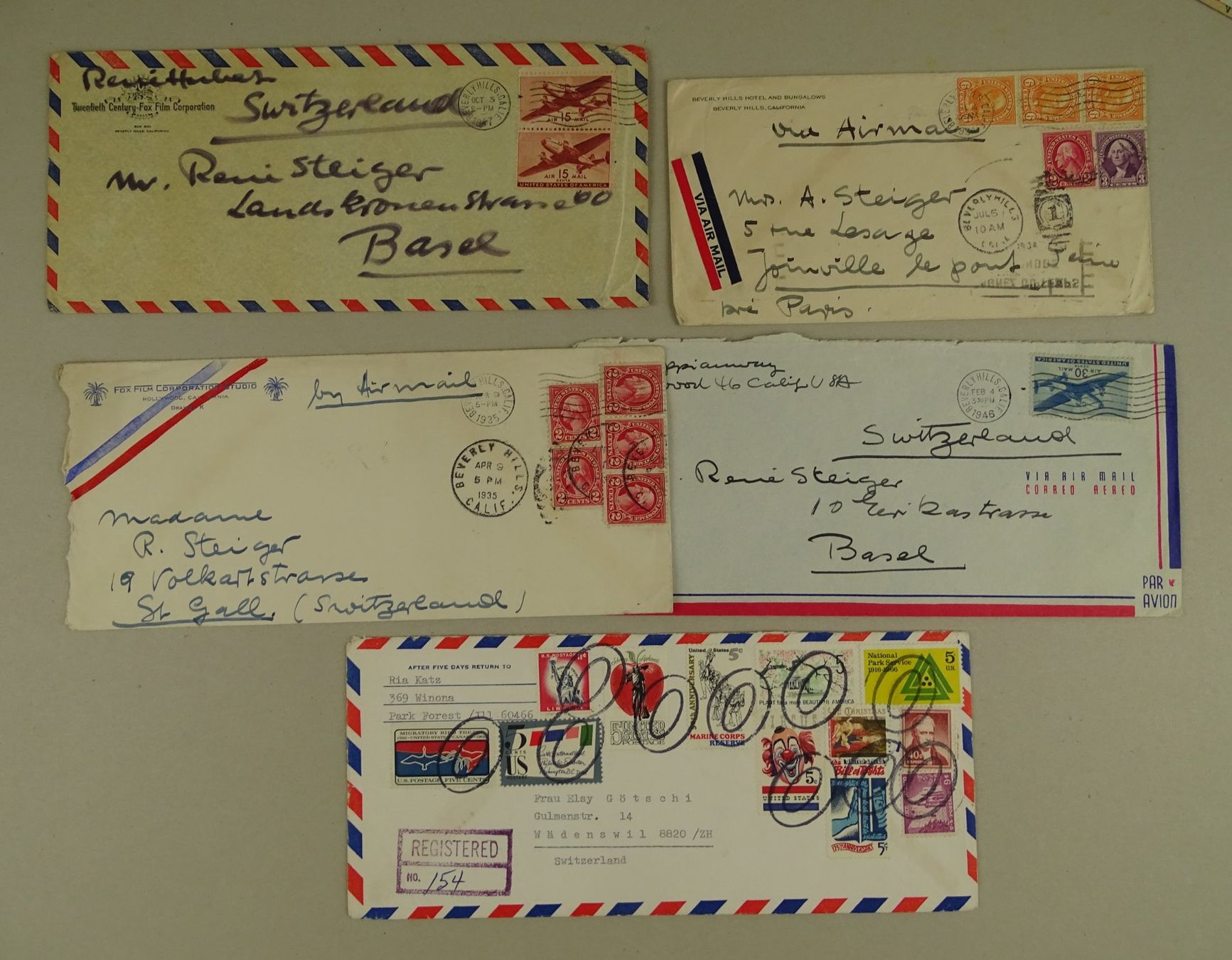 Alle Briefmarken: USA, 44 ÄLTERE BRIEFE/KARTEN – Gebraucht aus Grüningen von Kartensammler 5