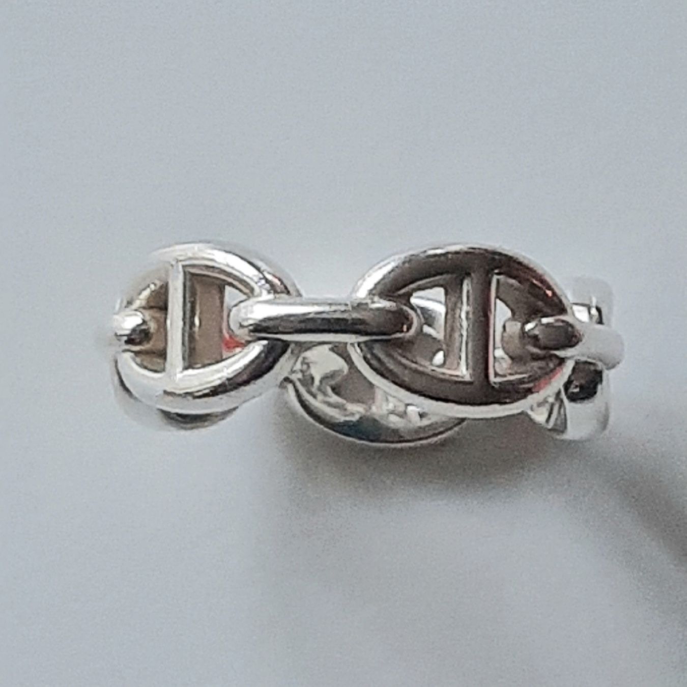 Hermès bague chaîne d'ancre enchaînée 55 (Neu (gemäss Beschreibung)) in ...