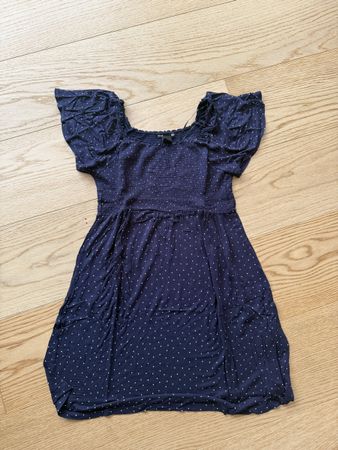 H&M Mama Kleid Gr. M, dunkelblau mit Pünktli, Sommerlich!