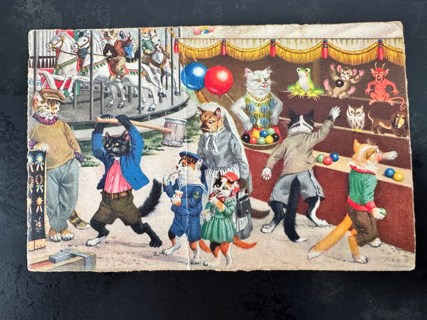 Cartoline postali: Altes Papier-Ephemera mit Katzenmotiv – Usato da Egg b. Zürich venduto da chantilly-lace