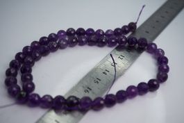 Amethyst  tintig  8mm  Facettiert    Kugel Schmuck Strang