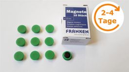 Magnete 10 Stück, 13 mm, grün
